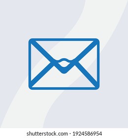 Envelope icon vector use color blue, gray or white vector illustration.
