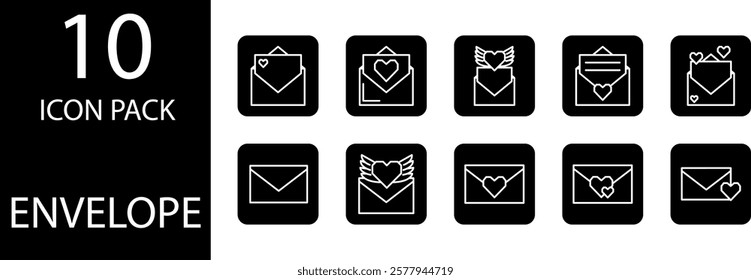 Envelope icon in vintage style, complete with wax seal for a classic impression.
