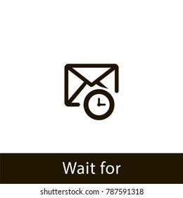 envelope icon. wait for envelope. sign design