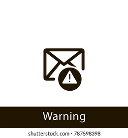 envelope icon. warning envelope. sign design
