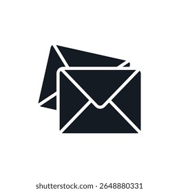 envelope icons isolated on White Background. Flat style design