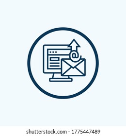 Envelope icons letter. Envelope icon vector template. Mail symbol element. Mailing label for web or print design. Mail icon isolated on white background.
