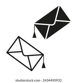 Envelope icons. Mail communication. Geometric design. Vector illustration. EPS 10.