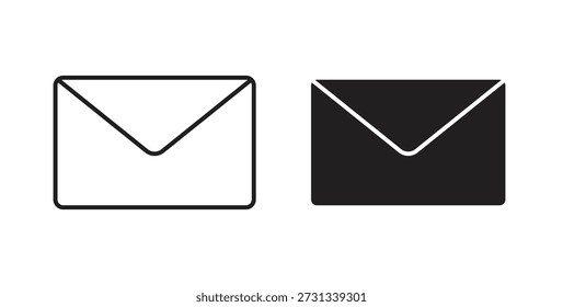 Envelope icons. Outline icons vector collection. flat illustrations