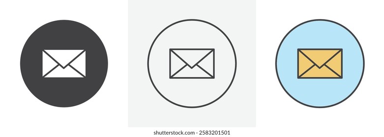 Envelope icons pack for website designs
