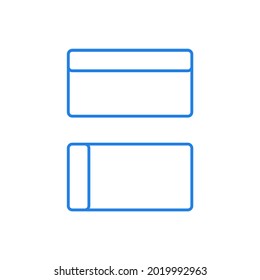 Envelope icons set. Blue outline. For website and application design.