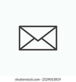 Envelope icons set. filled and line illustration