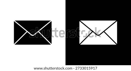 Envelope icons symbol for web and mobile filled vector isolated