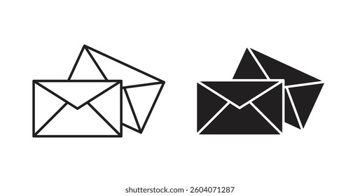 Envelope icons. thin line vector icons