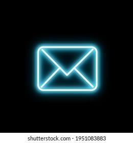 Envelope inbox icon on a black background