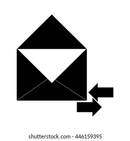 envelope with incoming and outgoing arrows icon