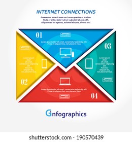 Envelope infographic internet connections