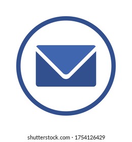 Envelope inside circle design, Message email mail and letter theme Vector illustration