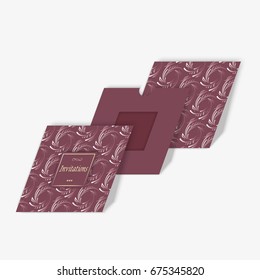 Envelope for the invitation. Beautiful, stylish design. Vector illustration