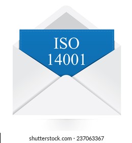 envelope with iso 14001 message