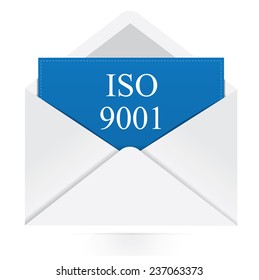 envelope with iso 9001 message