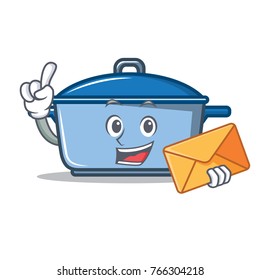 With envelope kitchen character cartoon style