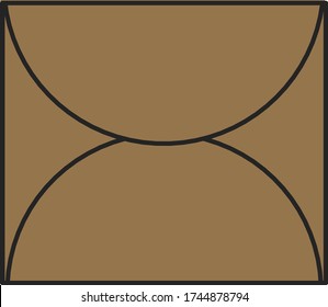 envelope, kraft paper. cartoon letter