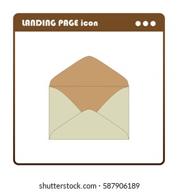 Envelope, landing page icon