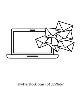 Envelope and laptop of communication design