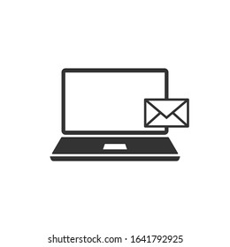 Envelope and laptop design, Message email mail letter marketing communication card and document theme Vector illustration