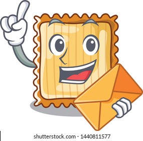 With envelope lasagne isolated with in the cartoon
