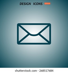 envelope lette. icon. vector design
