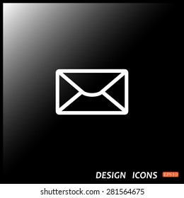 envelope lette. icon. vector design