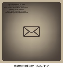 envelope lette. icon. vector design