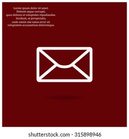 envelope lette. icon. vector design