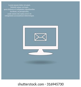 envelope lette. icon. vector design
