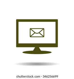 envelope lette. icon. vector design