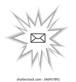 envelope lette. icon. vector design