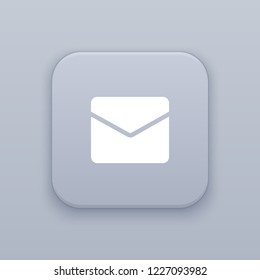Envelope, letter button, best vector on a gray background, EPS 10