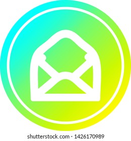 envelope letter circular icon with cool gradient finish