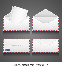 Envelope letter collection, vector illustration