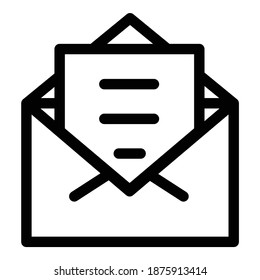 Envelope Letter Document Mail Flat Icon Isolated On White Background