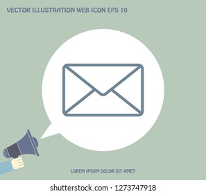 Envelope, letter, email, vector image.