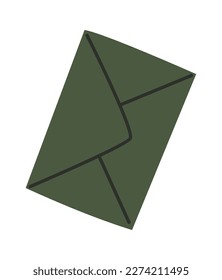 Sobre para la comunicación de los iconos planos de la letra. Ilustración del vector