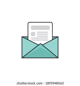 
Envelope. Letter. Flat Icon Vector