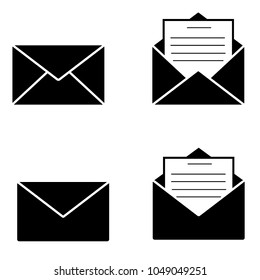 Envelope, letter icon set