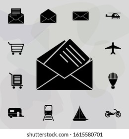 Envelope with a letter icon. Web icons universal set for web and mobile