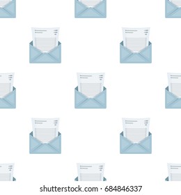 The envelope with the letter inside.A letter for the detective. single icon in cartoon style vector symbol stock illustration.