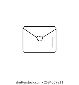 envelope with letter for invitation on white background 