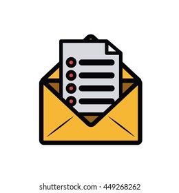 envelope letter isolated icon design