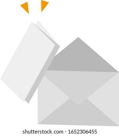 Umschlag, Buchstabe einzelne Vektorillustration Illustration.