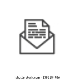 Envelope letter line icon. linear style sign for mobile concept and web design. Receive envelope mail outline vector icon. Symbol, logo illustration. Pixel perfect vector graphics