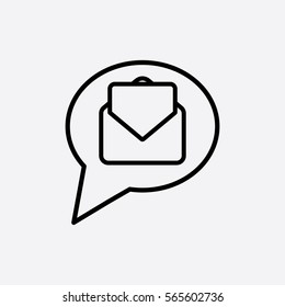 envelope letter mail email line icon