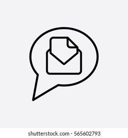 envelope letter mail email line icon