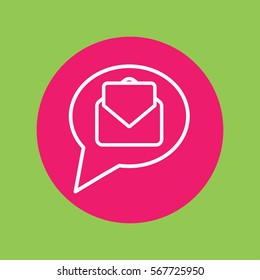 envelope letter mail email line icon